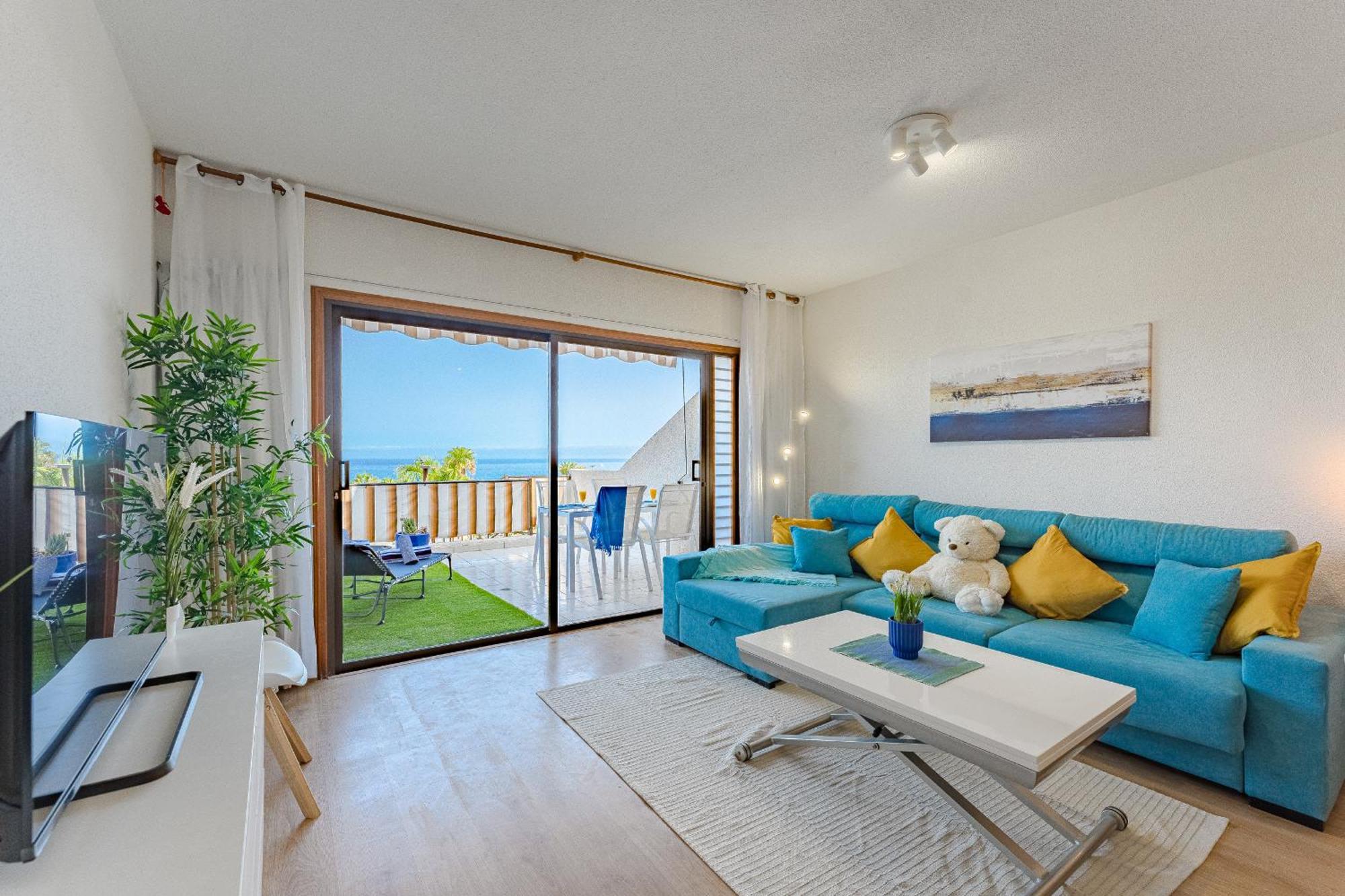 Sea View Apartment Deja Blue - Los Gigantes 圣地亚哥港 外观 照片